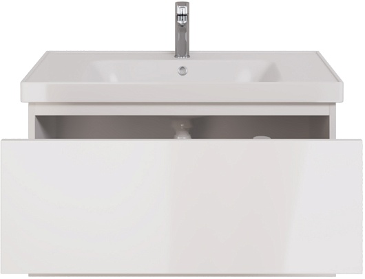 Dreja Тумба с раковиной Perfecto 90 подвесная белая – картинка-9